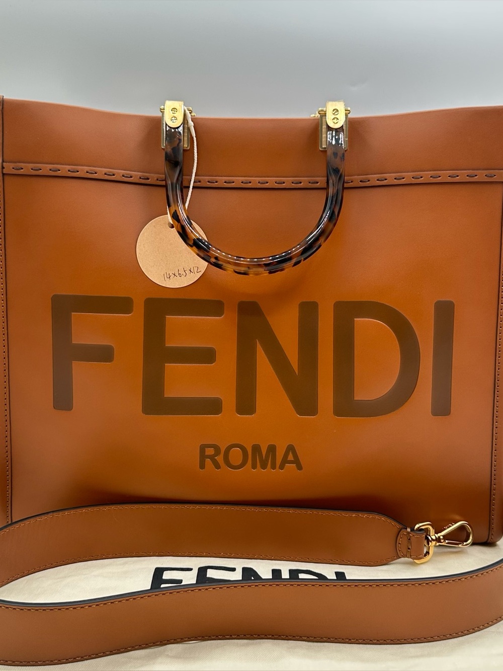 Fendi Sunshine Tote Caramel
